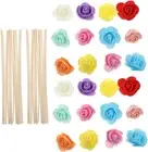 HOMOCONO 24Pcs Aromatherapy Flowers Home Scent Diffuser Fragrance Sticks Esse...
