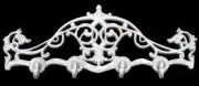 B&P Lamp 15 3/4" Iron Coat Hanger, White Enamel Finish
