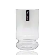 bulk 12 Glass Cylinder Vase w Base 12x20cm