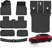 Compatible for Tesla 2025+ Model Y Juniper TPE Floor Mat Newest Upgraded Full Set of TPE Foot Mats Accessory(RHD-7PCS Set)