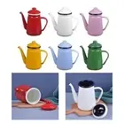 Enamel Coffee Pot with Handle 1.1L Coffee Kettle for Home Restaurant Tea