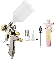 LVLP 1.8mm Air Spray Gun Kit 600cc Fluid Cup Gravity Feed Air Paint Sprayer Mini Handheld 360-degree Paint Spraying Gun for Car Repair Furniture Surface Wall Painting DIY Models