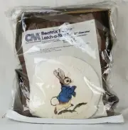 Columbia-Minerva Beatrix Potter Latch A Rug Kit Peter Rabbit Hook 27" NIP 1977
