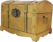 MINAOLULUS Vintage Pirate Treasure Chest Wooden Storage Box with Lock Multi Functional Organizer for Jewelry and Decorations Rustic Home Design