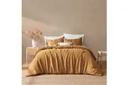 Natural Home Vintage Washed Hemp Linen Quilt Cover Set Rust (Queen,King,Super King)