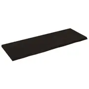 vidaXL Wall Shelf Dark Brown 140x50x(2-4) cm Treated Solid Wood Oak