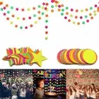 Vibrant UV Blacklight Glow Party Decor HAPPY BIRTHDAY Banner with Stars