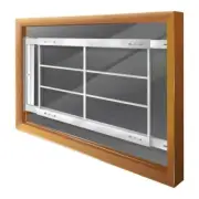 Mr. Goodbar Window Security Bars Adjustable Width 4-Bar Swing-Away in White