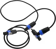 TOGEVAL 4-Core Pure Copper Speaker Cable Noise Reduction Speaker Plugs Connector Speakers Wire