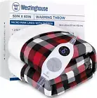Electric Throw Heated Throw Blanket Soft Flannel & Sherpa Heating Blanket with 6