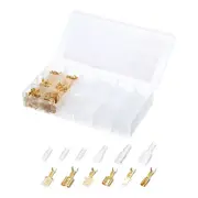 300Pcs Spade Terminals Open Barrel Terminals Wire Cable Connector Assortment Kit