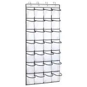 28 Pockets Over the Door Shoe Organzier Hanging Shoe Rack with 4 Metal Hooks
