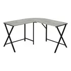 55 Gray and Black L Shape Computer Desk
