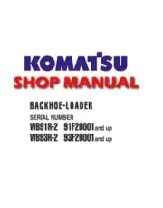 Complete Service Repair Manual for Komatsu WB91R-2, WB93R-2 Backhoe Loader.