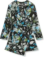[SISLEY] Dress, Black/White/Green/Digital Blue Pattern 61t, 12 AU