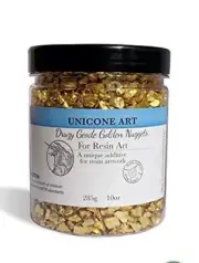 Unicone Art Druzy Geode Golden Nuggets For Resin Art (10oz)