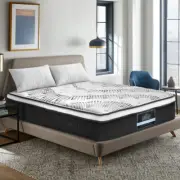 Euro Top Mattress DOUBLE Medium Firm Firmness Support Bed Pocket Spring Bedding