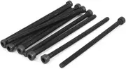 uxcell M5x100mm Hex Bolt Socket Head Cap Machine Screws Fastener Black 10Pcs