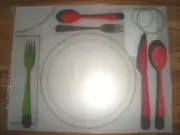 NEW Set of 4 Children Educational Wipe Clean Table Setting Smart Kids Placemats