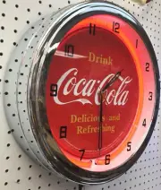 16" Drink Coca-Cola Delicious and Refreshing Coke Sign Neon Clock