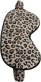 Outanaya Leopard Print Reusable Sleep Eye Mask Soft Faux Silk Light Blocking Blindfold for Travel Office Naps Meditation Fit for Men Women
