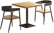 HOLGVE Office Reception Room Club Table and Chair Set,Cafe Balcony Living Room Kitchen Dining Table, Small Conference Table Negotiation Table and Chair Set(27.5in/70cm)