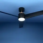 52 Inch Devanti Ceiling Fan DC Motor w/Light w/Remote - Black