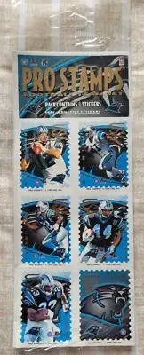1996 PRO STAMPS 6 Sticker Football Team Set Sealed NIP Caroline Panthers