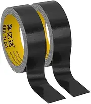 uxcell 1.2"x0.01" Bookbinding Tape, 22 Yard Total 2 Roll Cloth Bookbinding Repair Tape Book Binding Tape Self Adhesive for Repairing Old Books, Black