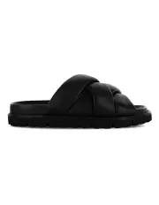 [Senso] Lan Leather Slides in Black