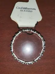 Jewelry Croft & Barrow Bracelet 7" Silvertone Crosses #113