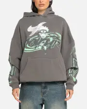 [GOAT CREW] Goat Crew X Naruto Sage Mode Premium Hoodie Washed Charcoal - Size M M Washed Charcoal
