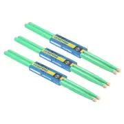 3 Pair Maple Wood Drumstick Anti Slip Drum Stick 5A Green