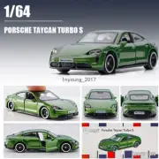 1:64 Doors Open Porsche Taycan Turbo S Model Car Diecast Toy Cars Kid Gift New