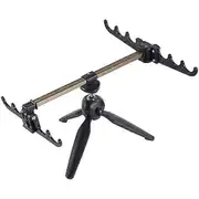 MUQZI Sports Accessory Portable Adjustable Ice Fishing Pole Bracket Fish Rod Holder Stand Accessory
