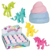 Toysmith Magical Unicorn Fizzy Surprise Figure Inside Water Toy 16 Piece Bundle