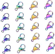 BEBEMOKO 20pcs Colored Lobster Clasps for Jewelry Making Lightweight Connectors for Necklaces and Bracelets Versatile Clasp Accessories
