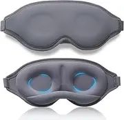 Sleep Mask, 3D Eye Mask for Women and Men, Blindfold Blackout Sleep Mask, Soft, Comfortable, 3D Ergonomic Designed Sleeping Eye Mask for Travel/Office/Home/Meditation/Shift Work, Grey