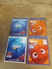 Finding Nemo (Blu-Ray) & Finding Dory (Blu-Ray/DVD) Disney Pixar NEW W / SLIPS