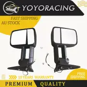 Durable 2 Black Extendable Auto Towing Mirror For Toyota Landcruiser 100 Series