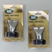 LEM (2 PACK) Jerky Cannon Double Jerky Nozzle Stainless Steel 468A