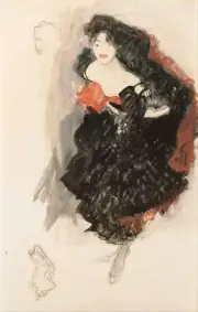 Gustav Klimt - Study for Judith II Giclee Fine Art Print on Canvas Printing 36"