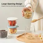260ml Food Crisper Strong Sealing Multipurpose Glass Round Meal Prep Container
