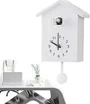 Battery Wall Clock Cuckoo - Traditional Cuckoo Clock | Decorative Bird Clock Timed Alarm | Battery Powered Cuckoo Clock with Pendulum, Modern Wallclock, Wall Decor for Living Room Bedroom Kitchen