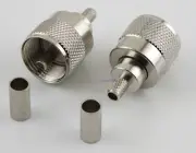 UHF Male Coax Connector Crimp RG-58 Series Coax 2 Pieces - USA Ham Radio Seller