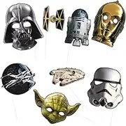Star Wars Photo Booth Props (Pack of 8) - Multicolor Cardboard - Ultimate Party Accessory for Kids' Birthdays & Themed Events