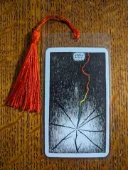 8 OF WANDS Bookmark Tarot Card Wild Art Deck Handmade X-mas Gift Oracle