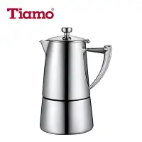 在飛比找Yahoo!奇摩拍賣優惠-【熱賣精選】Tiamo摩卡壺家用煮咖啡壺不銹鋼咖啡壺戶外意式