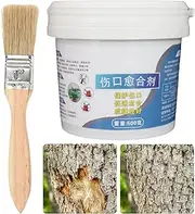 Tree Pruning Sealer - Tree Trunk Branch Cutting Sealer | 500g Natural Shrubs Dressing with Brush, Weatherproof Paste for Home Gardening Backyard Orchard Park Bonsai