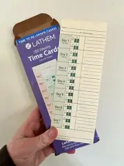 Lathem Weekly Time Cards Double-Sided For 2121/Side-Print Time Clocks 100 Pack